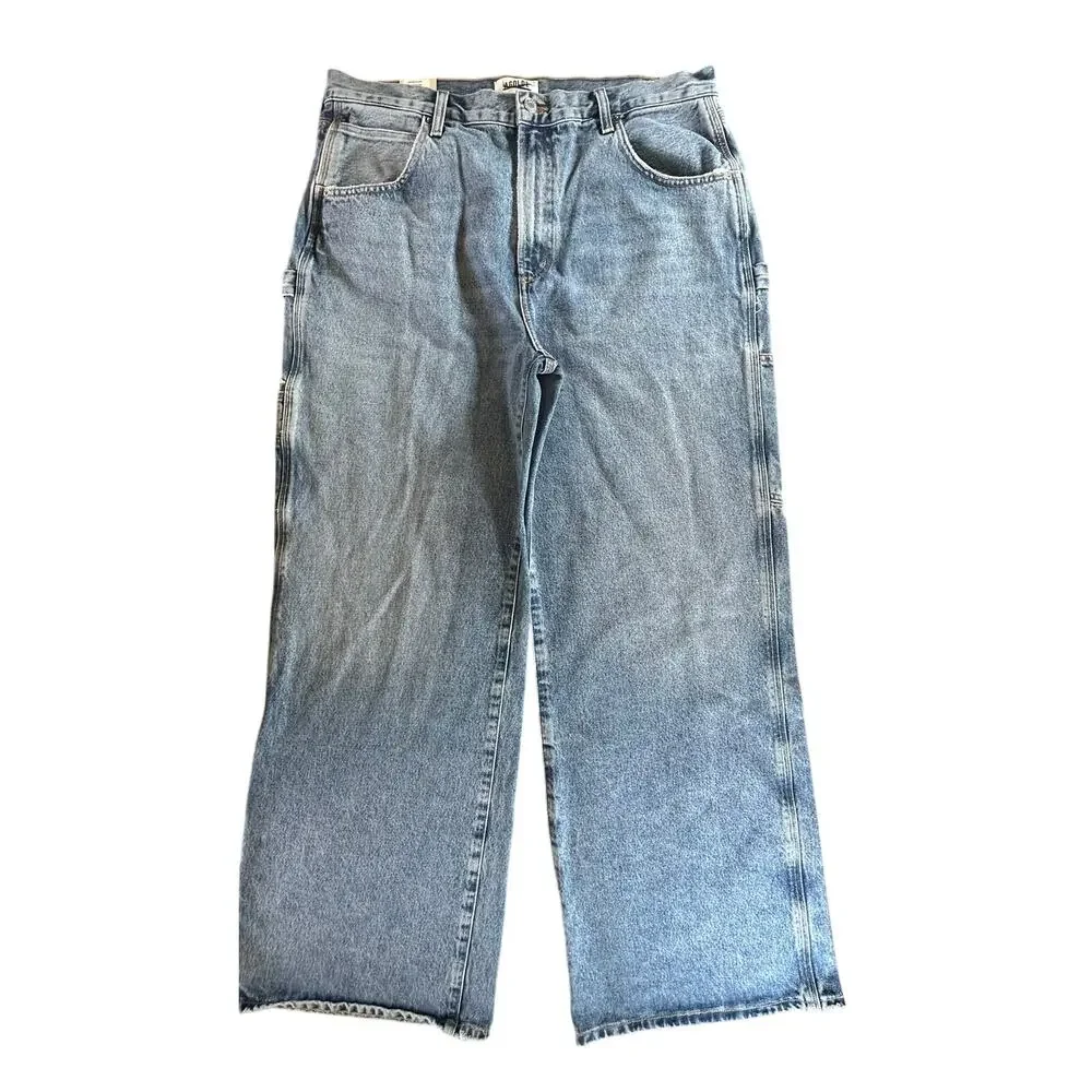 AGOLDE‎ JEANS WOMEN'S 32 LIGHT WASH CARPENTER STRAIGHT LEG NWT - Picture 2 of 9